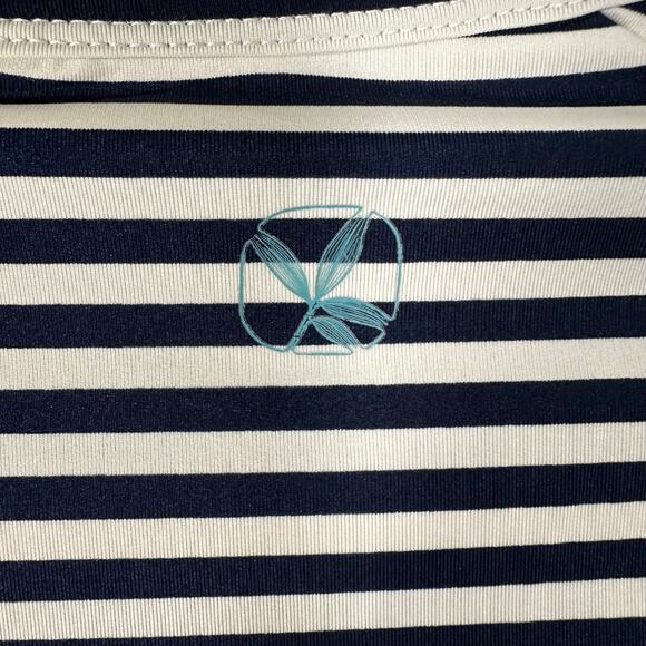 Carve Designs women’s athletic top 3/4 zip drawstring side roosted nautical - Picture 5 of 8